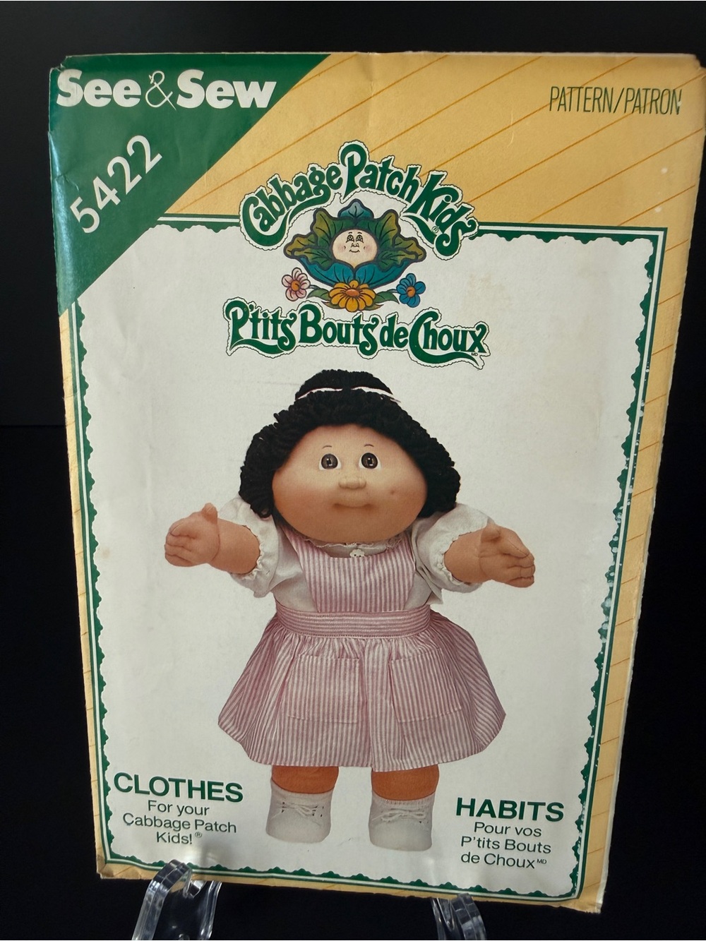 Vintage 1985 Cabbage Patch Kids See & Sew 5422 Uncut Doll Pattern
